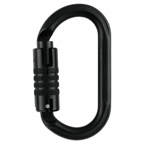 Petzl Oxan TL oválná ocelová karabina černá - VÝPRODEJ