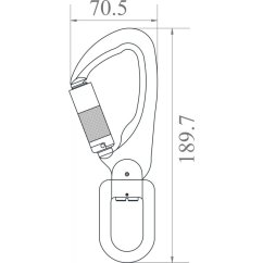 Kratos Safety karabina s obratlíkem Twist Lock