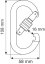 Ocelová oválná karabina Camp Steel Oval Standard Lock