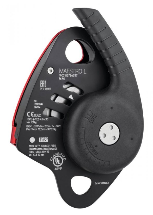 Petzl MAESTRO L jistící zařízení pro technickou záchranu