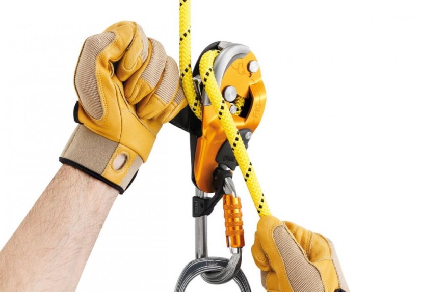 Petzl Rig slaňovací brzda zlatá/žlutá