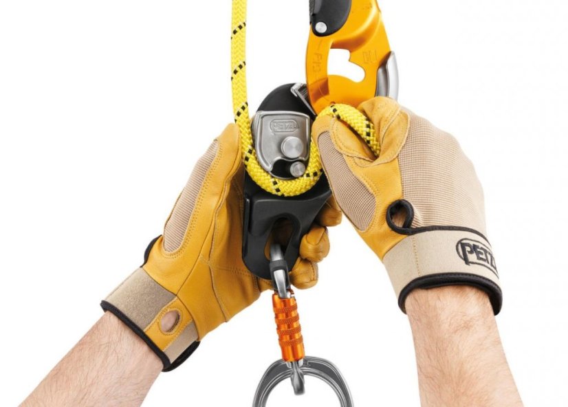 Petzl Rig slaňovací brzda zlatá/žlutá