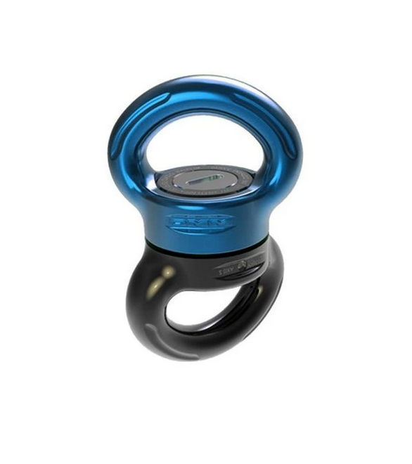 Obratlík DMM Axis Swivel Titanium/blue Small
